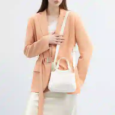 CHARLESKEITH PU ckTote WhiteMultiSand