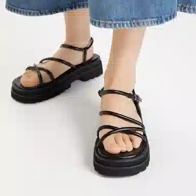 CHARLESKEITH ck EVAPU 4.1cm SilverBeigeBlack