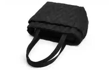 Charles & Keith Jet Black/Cream Nylon Tote