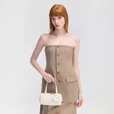 Charles & Keith Cream Boston Bag
