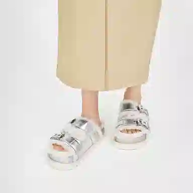 CHARLESKEITH ck EVA 3.5cm BrownSilverBeige