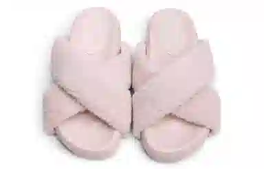 CHARLES&KEITH Plush Cross Strap Slides