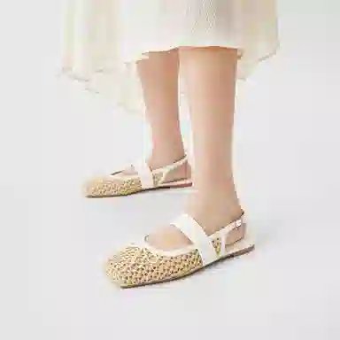 Charles & Keith Ballet Flats Beige/Black