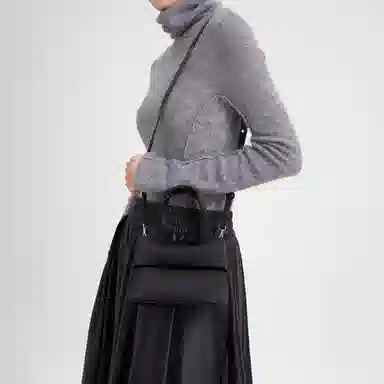 Charles & Keith Bow Detail Fabric Crossbody Bag