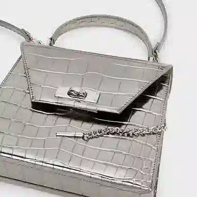 Charles & Keith Kelly Bag Small Tin Grey