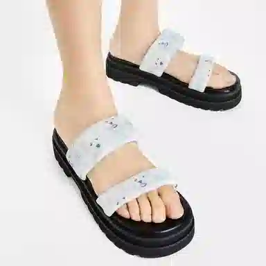 CHARLESKEITH ck PU EVA 4.2cm TaupeLight BlueBlack