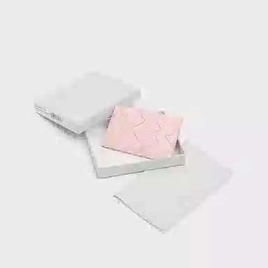 CHARLES&KEITH Soft Woven Card Holder Cotton Candy Pink Black