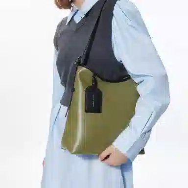 CHARLESKEITH PU Tote BlackGreyOlive