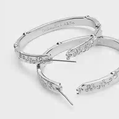 CHARLES&KEITH Crystal Earrings Silver