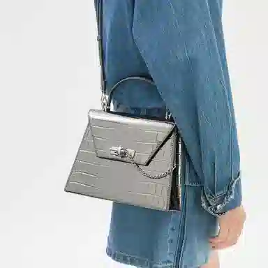 Charles & Keith Kelly Bag Small Tin Grey