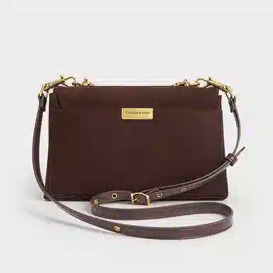CHARLES&KEITH Kerry Messenger Bag Espresso Brown