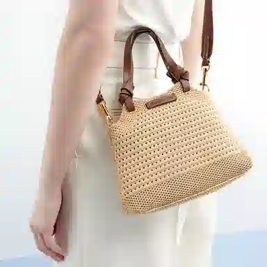 CHARLESKEITH PU ckTote WhiteMultiSand