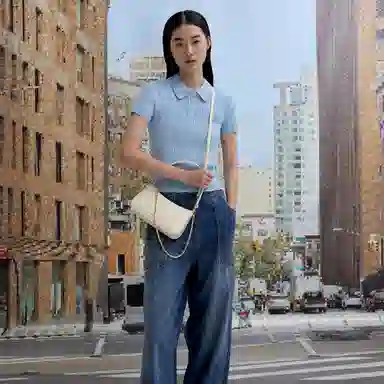 Charles & Keith Cream Croco