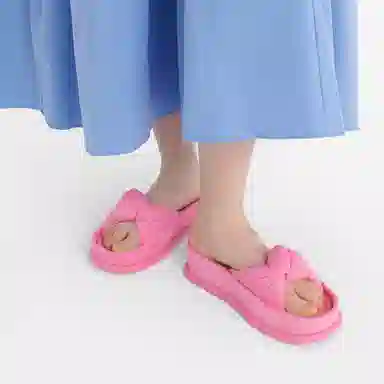 CHARLESKEITH ck PU 3.5cm BLACK TEXTUREDBeigePink