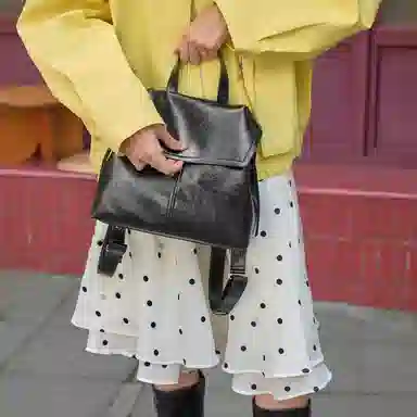 CHARLES&KEITH Knot PU Backpack Medium Coffee Black