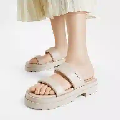 CHARLESKEITH ck PU EVA 4.2cm TaupeLight BlueBlack