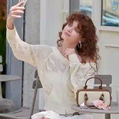 CHARLES&KEITH Canvas Knot Boston Bag Taupe