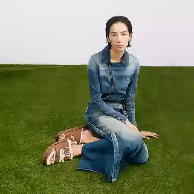 CHARLESKEITH ck EVA 3.5cm BrownSilverBeige