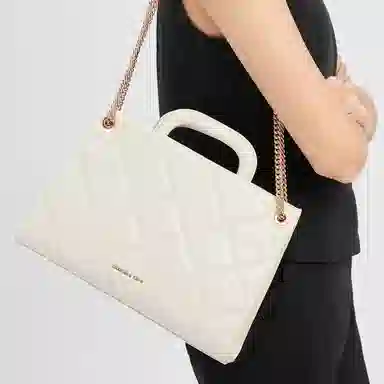 CHARLES&KEITH CK Quilted Chain Crossbody Bag Medium