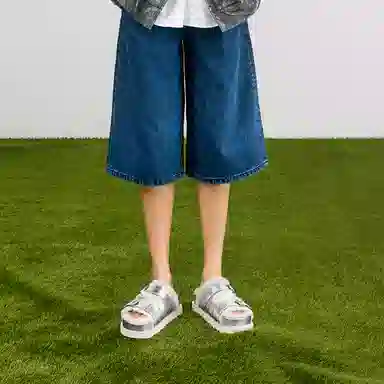 CHARLESKEITH ck EVA 3.5cm BrownSilverBeige