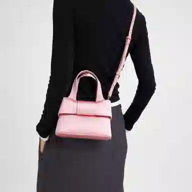 Charles & Keith Bow Detail Fabric Crossbody Bag