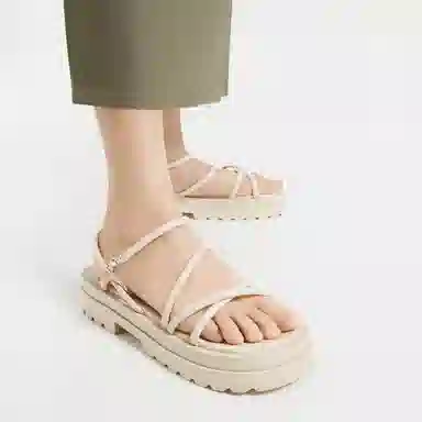 CHARLESKEITH ck EVAPU 4.1cm SilverBeigeBlack