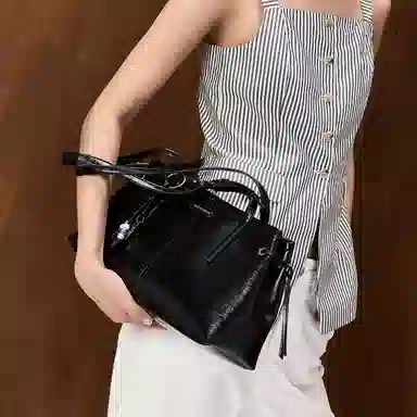 CHARLES&KEITH Distressed Coffee Knot Shoulder Bag Medium