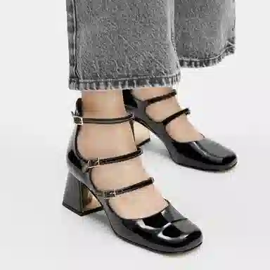 CHARLESKEITH ck PU 6.2cm WhiteBlack Patent