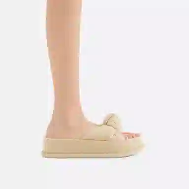 CHARLESKEITH ck PU 3.5cm BLACK TEXTUREDBeigePink