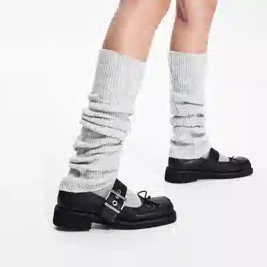 CHARLES&KEITH Mary Jane Silver/Black