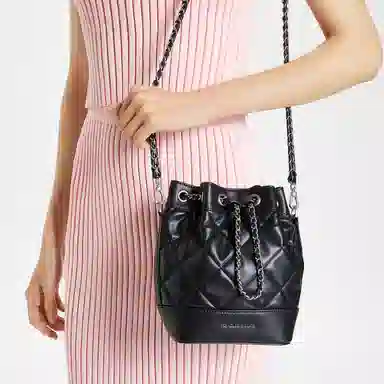 Charles & Keith Quilted Chain Backpack