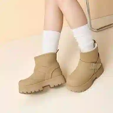 CHARLES&KEITH Suede Platform Ankle Boots