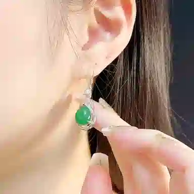 幸囍礼 优雅气质水滴冰透玉石耳饰 新中式温柔婉约贵气耳坠 清冷感古风旗袍汉服修饰脸型配饰 玉髓 耳环 女款