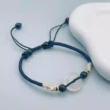 幸囍礼 新中式喜乐平安扣 国风开运如意 清冷感 玉髓 手链 男女同款情侣款