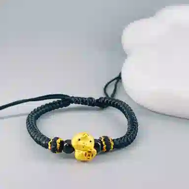 幸囍礼 暴富生肖蛇手绳 国潮聚财铜钱灵蛇手工编绳 精致轻奢招财转运手环 玛瑙 手链 男女同款情侣款