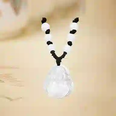 幸囍礼 清透转运弥勒佛观音菩萨编绳挂坠 平安招财大肚弥勒佛 复古国风笑佛 玉髓 玉石项链 男女同款情侣款