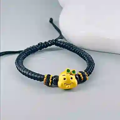 幸囍礼 国潮幸运蛇手绳 新中式生肖蛇转运小众设计 编织可调节 玛瑙 玉石手链 男女同款情侣款