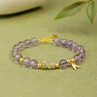 幸囍礼 紫气东来竹节 九紫离火节节高升 水晶 手串 男女同款情侣款