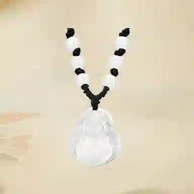 幸囍礼 清透转运弥勒佛观音菩萨编绳挂坠 平安招财大肚弥勒佛 复古国风笑佛 玉髓 玉石项链 男女同款情侣款