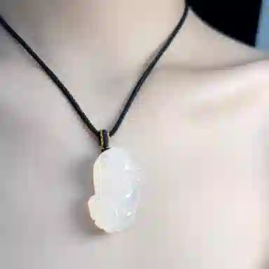 幸囍礼 呈祥如意貔貅招财转运百搭吊坠 新中式古风小众轻奢项编绳锁骨链 财运轻奢高级感气质挂坠 玉髓 项链 男女同款情侣款