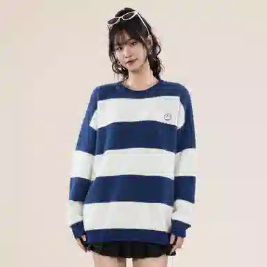 Doraemon Striped Knit Sweater