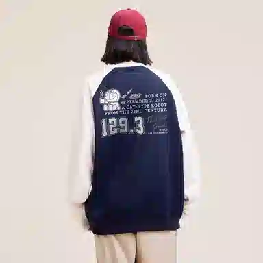 Doraemon Cartoon Colorblock Sweatshirt