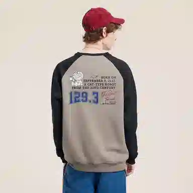 Doraemon Cartoon Colorblock Sweatshirt