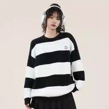 Doraemon Striped Knit Sweater