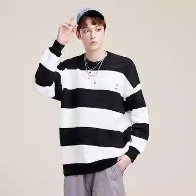 Doraemon Striped Knit Sweater