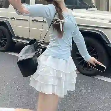 桴生 设计感拼接网纱蛋糕裙装系列制服 女款