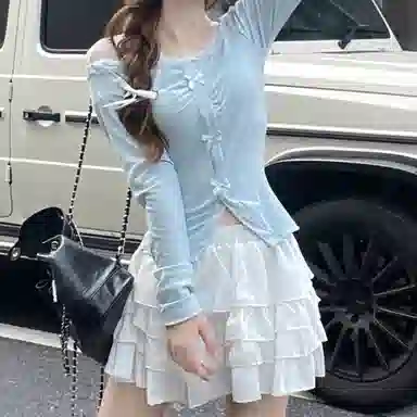 桴生 设计感拼接网纱蛋糕裙装系列制服 女款