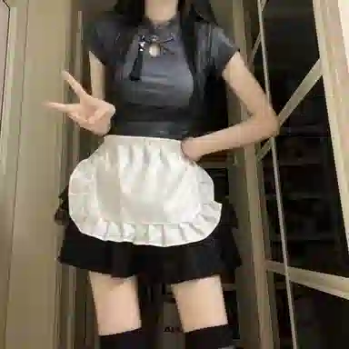 花山家的猫 新中式国风泼墨衬衫蛋糕裙套装制服 女款