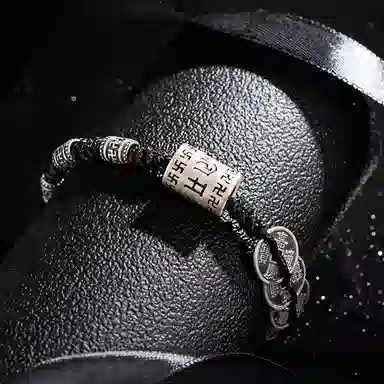 魔物 五帝钱 转运 国潮编织 足银 手链 男女同款情侣款