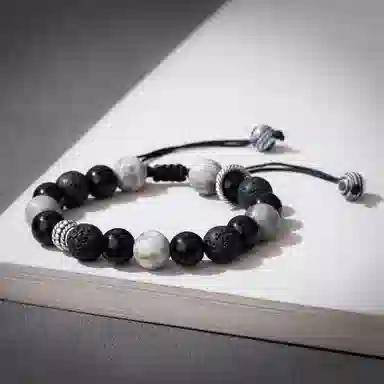 【顺丰航空】 魔物 幻夜星球 小众复古高级感转运珠质感 可调节 火山石 手串 男女同款情侣款